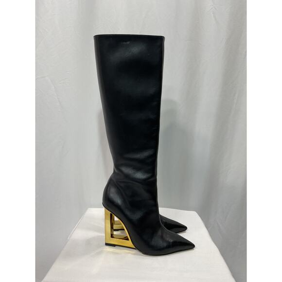 Schutz 'Filipa' Black Leather Boot Size 7 - Picture 4 of 6